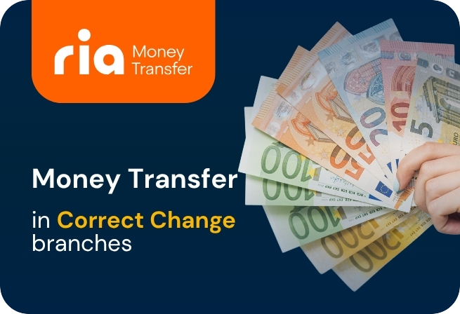 Ria Money Transfer Agent - Correct Change branches | © Correct Change