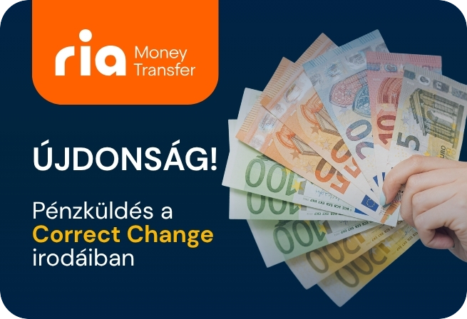 Ria Money Transfer Agent pénzküldés - Correct Change irodák | © Correct Change