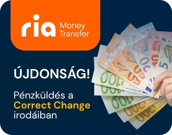 Ria Money Transfer Agent pénzküldés - Correct Change irodák | © Correct Change