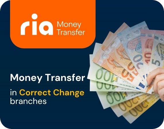 Ria Money Transfer Agent - Correct Change branches | © Correct Change