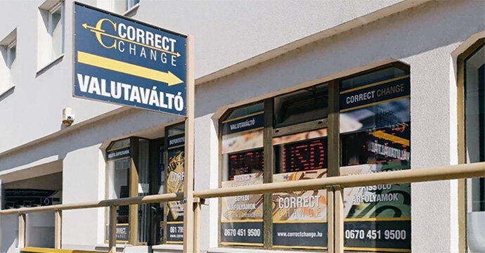 Correct Change Miskolc valutaváltó - pénzváltó Miskolcon a Búza tér-Zsolcai kapu sarkán. | © Correct Change